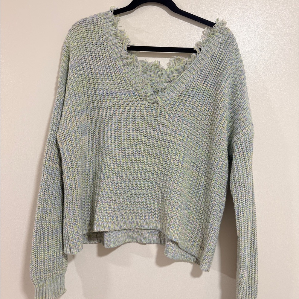 525 America Spring Oversized Fridge Sweater Green‎ Cozy Cottage Core Size Medium